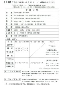 2025小受夏期Ⅰ期